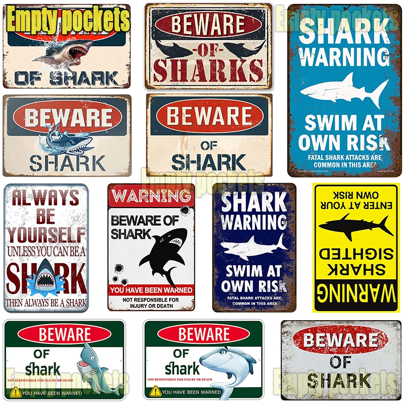 Warning Style Metal Tin Sign Beware of Shark Retro Metal Vintage Sign for Plaque Poster for Ourdoor Zoo Beach Bar Club Decor
Warning Style Metal Tin Sign Beware of Shark Retro Metal Vintage Sign for Plaque Poster for Ourdoor Zoo Beach Bar Club Decor