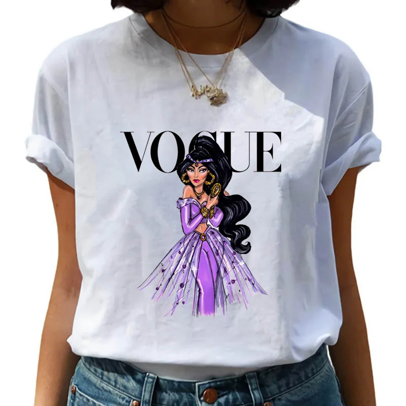2021 Fashion Summer Women Vogue Print TShirt Short Sleeve Leisure Top Tee Casual Ladies Cute Female TShirt New Plus Size Clothes
2021 Fashion Summer Women Vogue Print TShirt Short Sleeve Leisure Top Tee Casual Ladies Cute Female TShirt New Plus Size Clothes