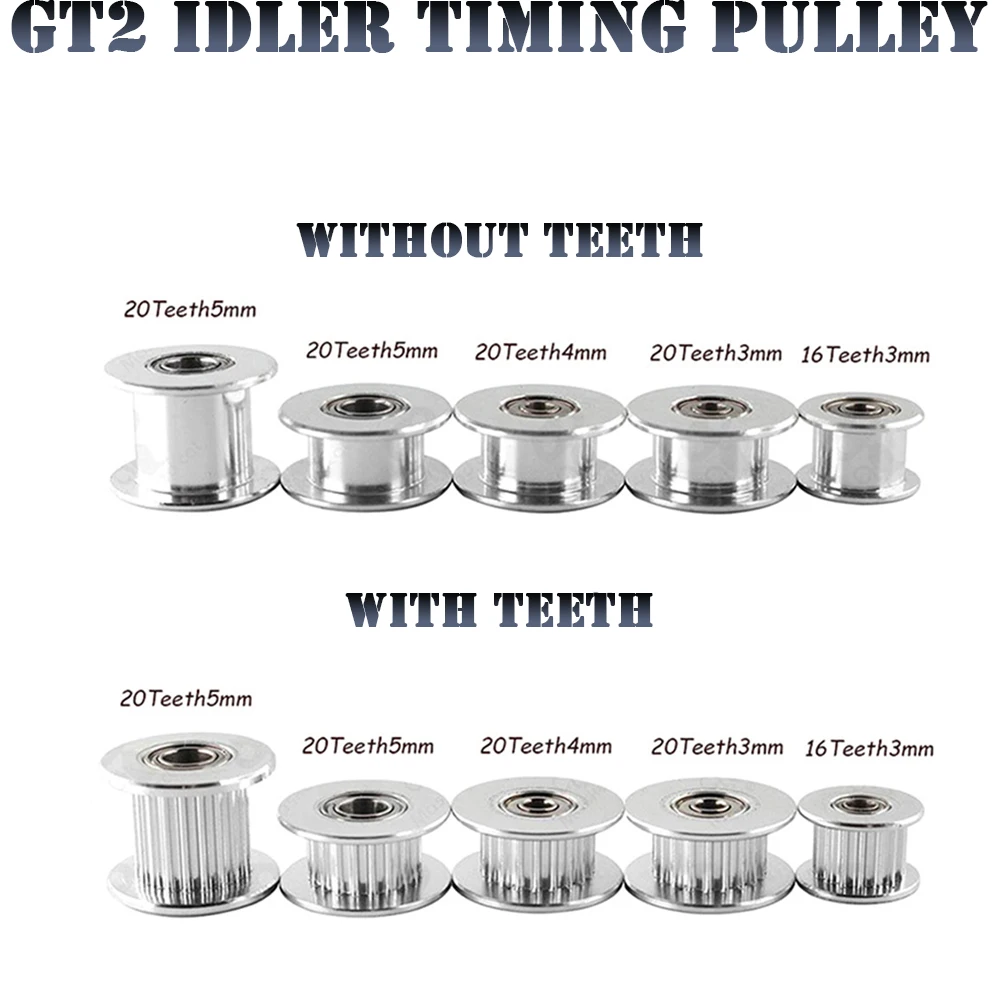 5pcs GT2 Idler Timing Pulley 16/20 Tooth Wheel Bore 3/5mm Aluminium Gear Teeth Width 6/10mm 3D Printers Parts For Reprap Part
5pcs GT2 Idler Timing Pulley 16/20 Tooth Wheel Bore 3/5mm Aluminium Gear Teeth Width 6/10mm 3D Printers Parts For Reprap Part