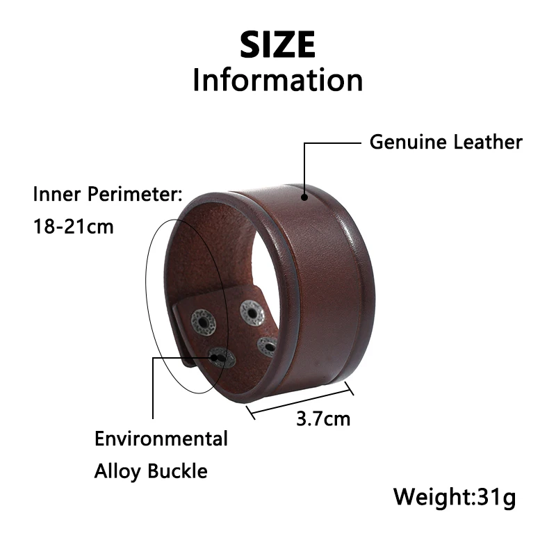 Retro Black Brown 3.7CM Wide Cuff Bracelet Punk Rock 4 Snap Button Cowhide Wrap Bracelets Fashion Men Bangles New Hand Jewelry
Retro Black Brown 3.7CM Wide Cuff Bracelet Punk Rock 4 Snap Button Cowhide Wrap Bracelets Fashion Men Bangles New Hand Jewelry