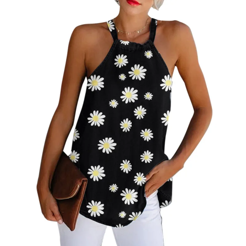 Women Summer Tank Tops Loose Print Vest Suspender T-shirt Casual Knitted Sleeveless O-Neck Tshirts Ladies Sexy Halter Tee Shirt
Women Summer Tank Tops Loose Print Vest Suspender T-shirt Casual Knitted Sleeveless O-Neck Tshirts Ladies Sexy Halter Tee Shirt