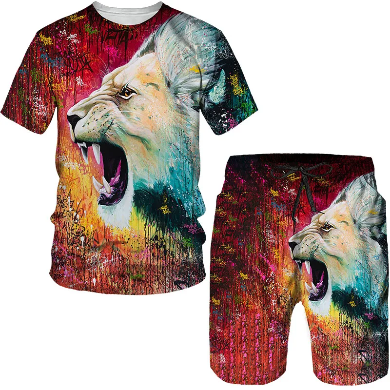 Mechanical tiger Summer Men And Women Fashion T-Shirt Shorts 2-Piece Set Sandy Beach Sunscreen Vacation Travel Holidays Seaside
Mechanical tiger Summer Men And Women Fashion T-Shirt Shorts 2-Piece Set Sandy Beach Sunscreen Vacation Travel Holidays Seaside