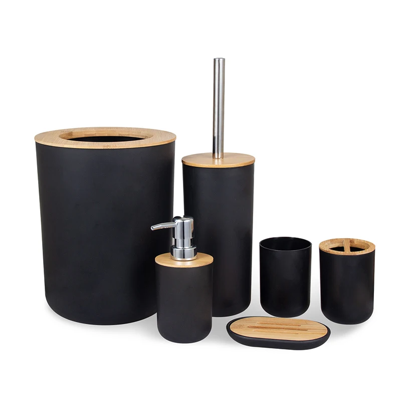 Set of 6 Pcs Bamboo Room Set Toothbrush Holder Soap Dispenser Toilet Brush Trash Can Bathroom Essential Set Bathroom Accessories
Set of 6 Pcs Bamboo Room Set Toothbrush Holder Soap Dispenser Toilet Brush Trash Can Bathroom Essential Set Bathroom Accessories