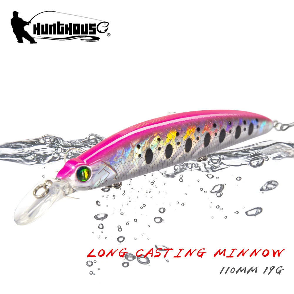 Hunthouse Minnow Fishing Lure Floating Wobblers Jerkbait Hard Bait Long Casting Rapa 110mm Saltwater Trout Seabass Fish Tackle
Hunthouse Minnow Fishing Lure Floating Wobblers Jerkbait Hard Bait Long Casting Rapa 110mm Saltwater Trout Seabass Fish Tackle