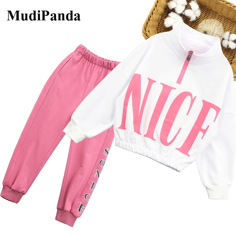 MudiPanda 2021 New Girls Sport Clothes Set Sweatshirt + Pants 2Pcs For Girls Letter Pattern Costume Teenage Children's Tracksuit
MudiPanda 2021 New Girls Sport Clothes Set Sweatshirt + Pants 2Pcs For Girls Letter Pattern Costume Teenage Children's Tracksuit