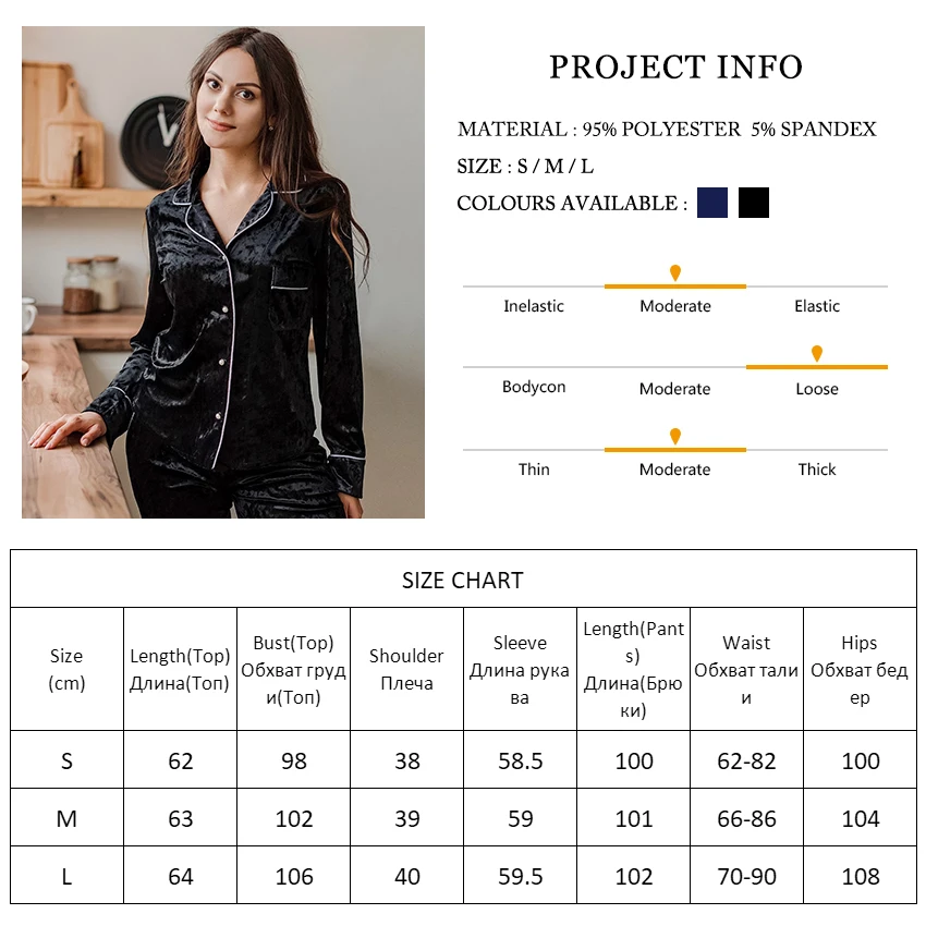Restve Velvet Women Pajama Sets With Pants Knit 2 Piece Set Turn Down Collar Long Sleeve Tops Pocket Female Home Suit Autumn
Restve Velvet Women Pajama Sets With Pants Knit 2 Piece Set Turn Down Collar Long Sleeve Tops Pocket Female Home Suit Autumn
