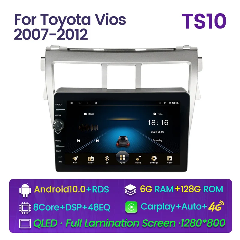 2 Din Car Radio GPS Auto Stereo 9" Car Radio For Toyota VIOS 2007 2008 2009 2010-2012 Android 10 Video Multimedia Player WiFi
2 Din Car Radio GPS Auto Stereo 9" Car Radio For Toyota VIOS 2007 2008 2009 2010-2012 Android 10 Video Multimedia Player WiFi