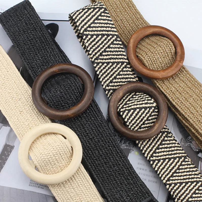 Vintage Boho Braided Waist Belt Summer Solid Female Belt Round Wooden Smooth Buckle Fake Straw Wide Belts For Women Hot Sale
Vintage Boho Braided Waist Belt Summer Solid Female Belt Round Wooden Smooth Buckle Fake Straw Wide Belts For Women Hot Sale
