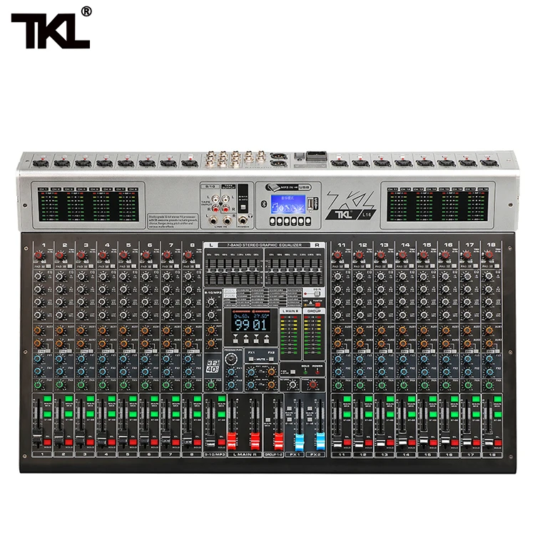 18-channel Professional audio mixer console 16 channel for stage performance or wedding
18-channel Professional audio mixer console 16 channel for stage performance or wedding