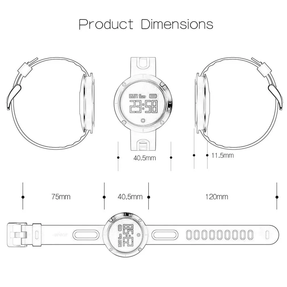 DM58 Sports Heart Rate Bracelet Smart Watch Monitor Single Touch LCD Screen IP67 Waterproof
DM58 Sports Heart Rate Bracelet Smart Watch Monitor Single Touch LCD Screen IP67 Waterproof