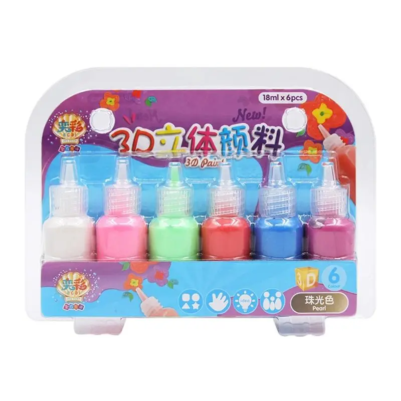 Kids 3D Acrylic Paint Pigment Set for Children Graffiti DIY Painting Drawing Tools Art Supplies 6 Colors
Kids 3D Acrylic Paint Pigment Set for Children Graffiti DIY Painting Drawing Tools Art Supplies 6 Colors