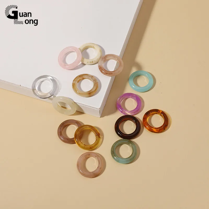 GuanLong Fashion Transparent Acrylic Chic Korea Ring Minimalist Resin Geometric Rings For Girls Colorful Marble Pattern Jewelry
GuanLong Fashion Transparent Acrylic Chic Korea Ring Minimalist Resin Geometric Rings For Girls Colorful Marble Pattern Jewelry