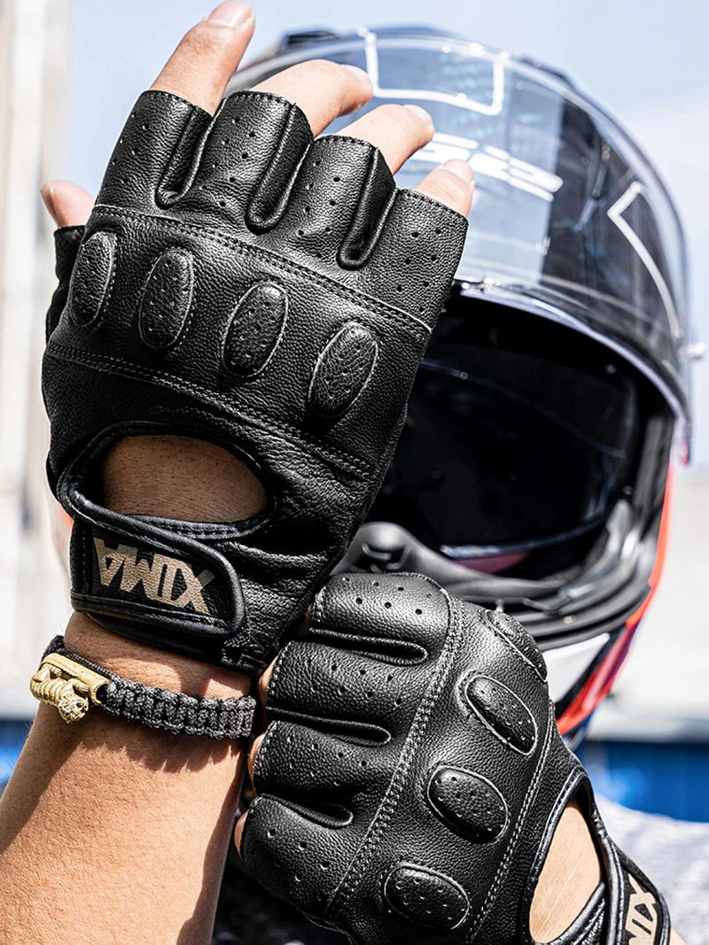Summer style high quality genuine leather half finger men outdoor motorcycle gloves 1214-13
Summer style high quality genuine leather half finger men outdoor motorcycle gloves 1214-13