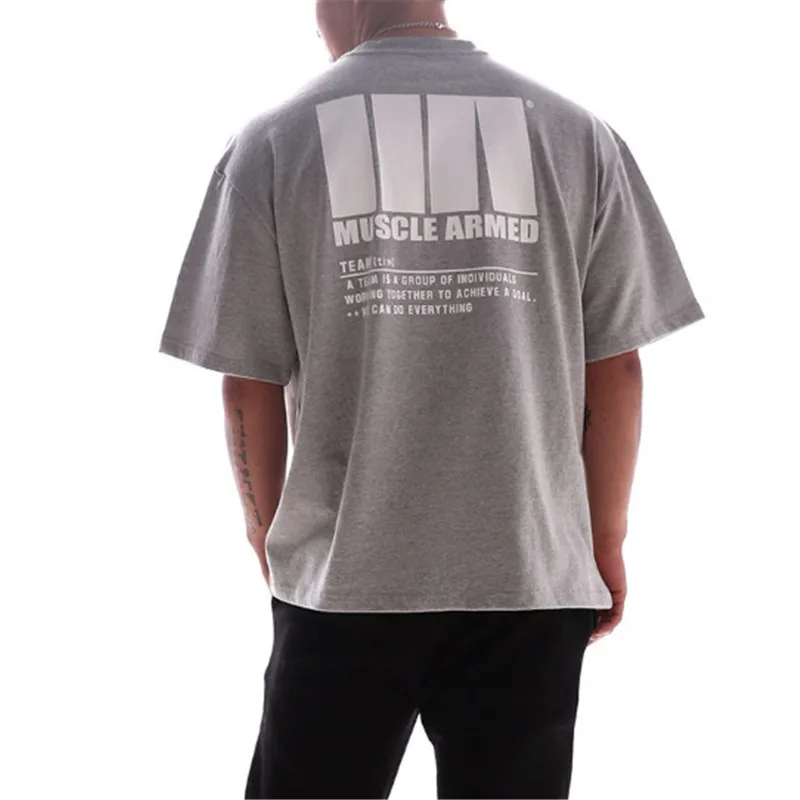 Cotton plus-size short-sleeved Summer men gym Bodybuilding training Short-sleeved Men sports casual loose T-shirt
Cotton plus-size short-sleeved Summer men gym Bodybuilding training Short-sleeved Men sports casual loose T-shirt