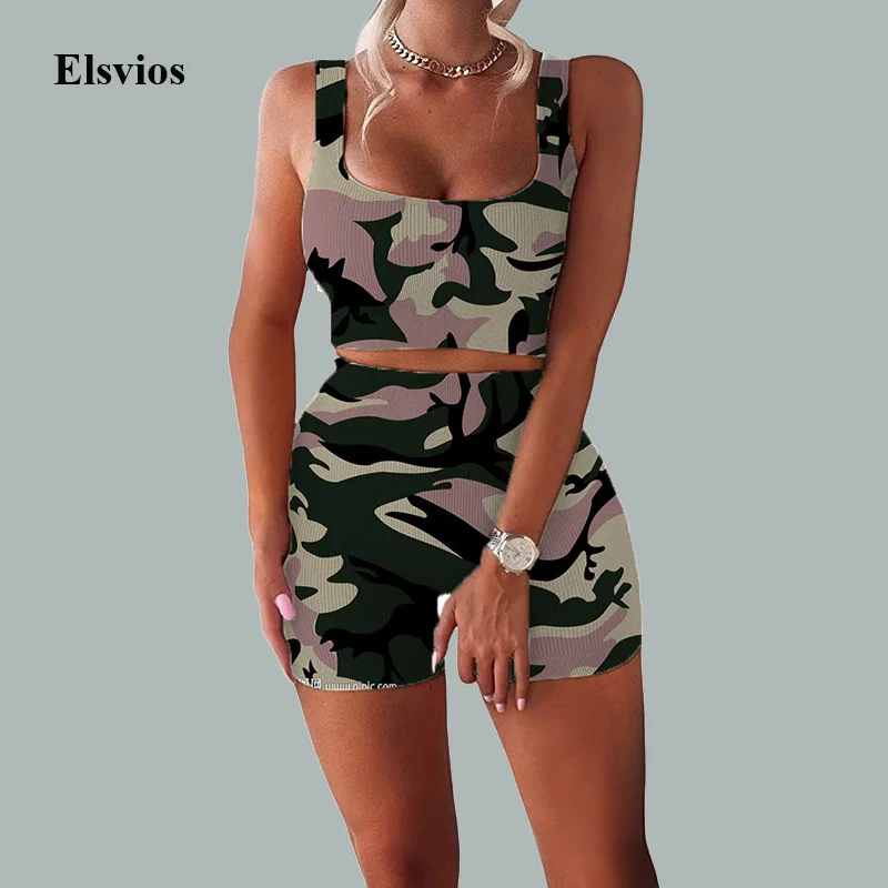 Sexy Tank Tops And Sport Shorts Suit 2021 Summer Slim Two Piece Sets Sportswear Fashion Camouflage Leopard Print Vest Women Suit
Sexy Tank Tops And Sport Shorts Suit 2021 Summer Slim Two Piece Sets Sportswear Fashion Camouflage Leopard Print Vest Women Suit