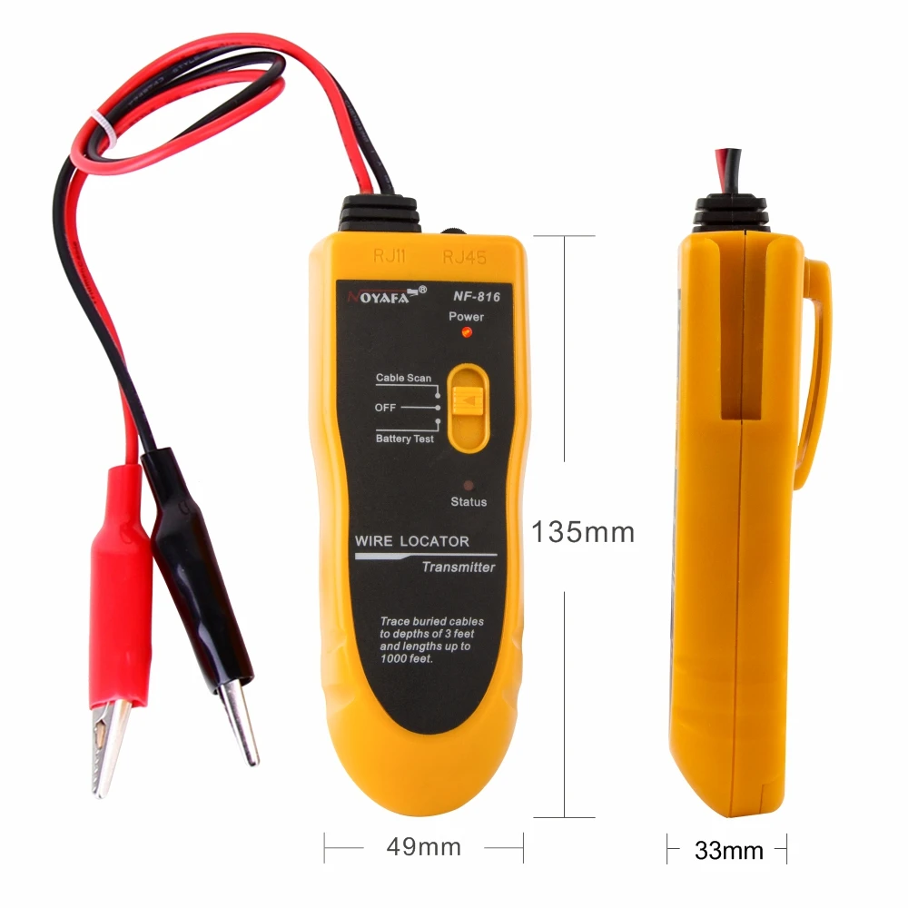 NOYAFA NF-816 Underground Wire Locator Cable Tracker Network Finder CATV COAX Tracer Tester 
NOYAFA NF-816 Underground Wire Locator Cable Tracker Network Finder CATV COAX Tracer Tester