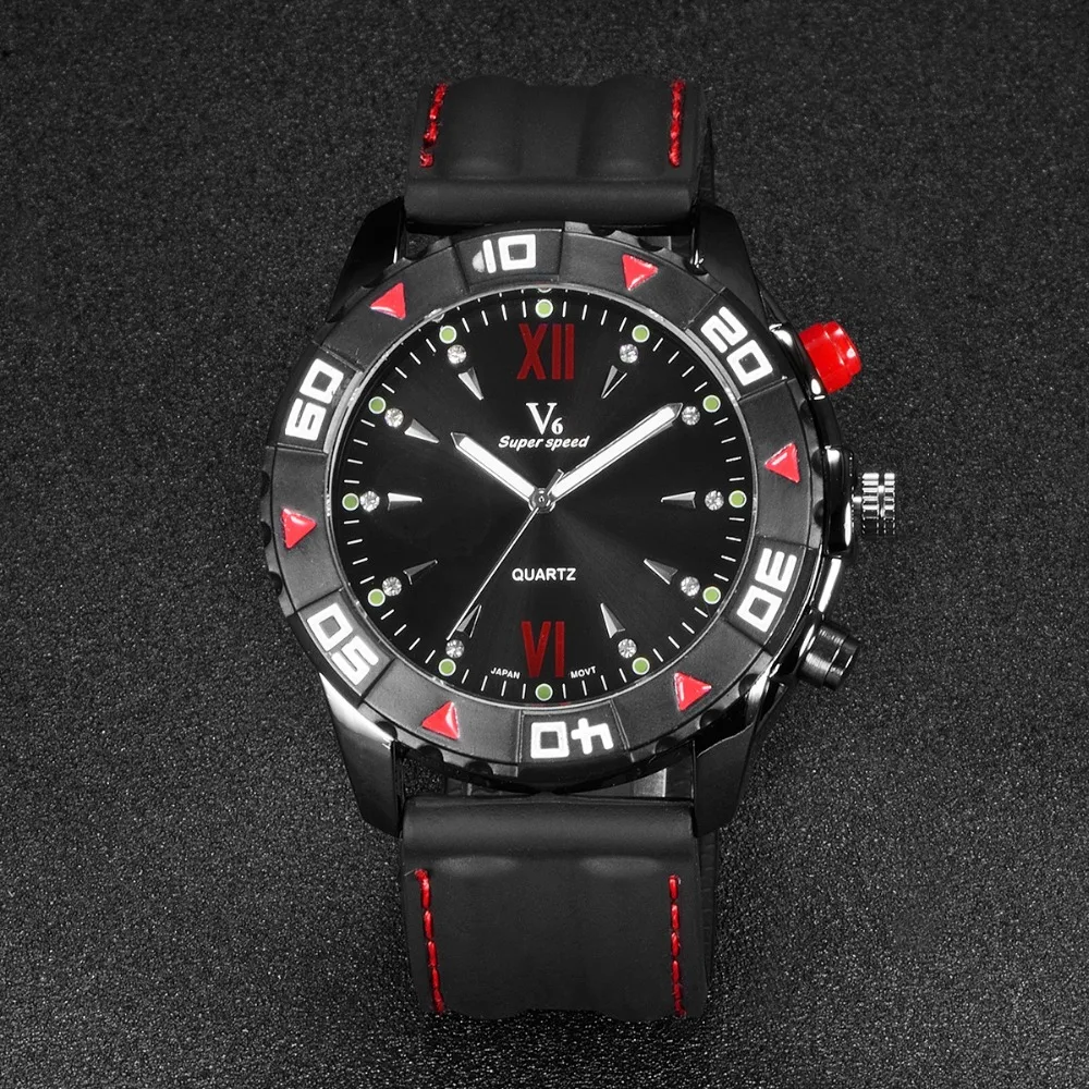 Brand Luxury Men's Watch V6 Men Watches Top Fashion Silicone Strap Sport Wristwatch Men Watch Big Dial Clock relogio masculino
Brand Luxury Men's Watch V6 Men Watches Top Fashion Silicone Strap Sport Wristwatch Men Watch Big Dial Clock relogio masculino