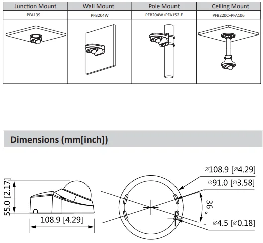 

Dahua 5MP AI IP Camera 1/2.7 CMOS IR 50m Smart H.264+ H.265+ Built-in Mic Support SD Card Starlight POE Cam IPC-HDBW3541F-AS-M