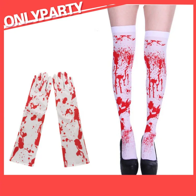 Ghost Festival Cosplay party costumes and props bleeding women's stockings Halloween blood stockings blood Gloves Set makeup
Ghost Festival Cosplay party costumes and props bleeding women's stockings Halloween blood stockings blood Gloves Set makeup