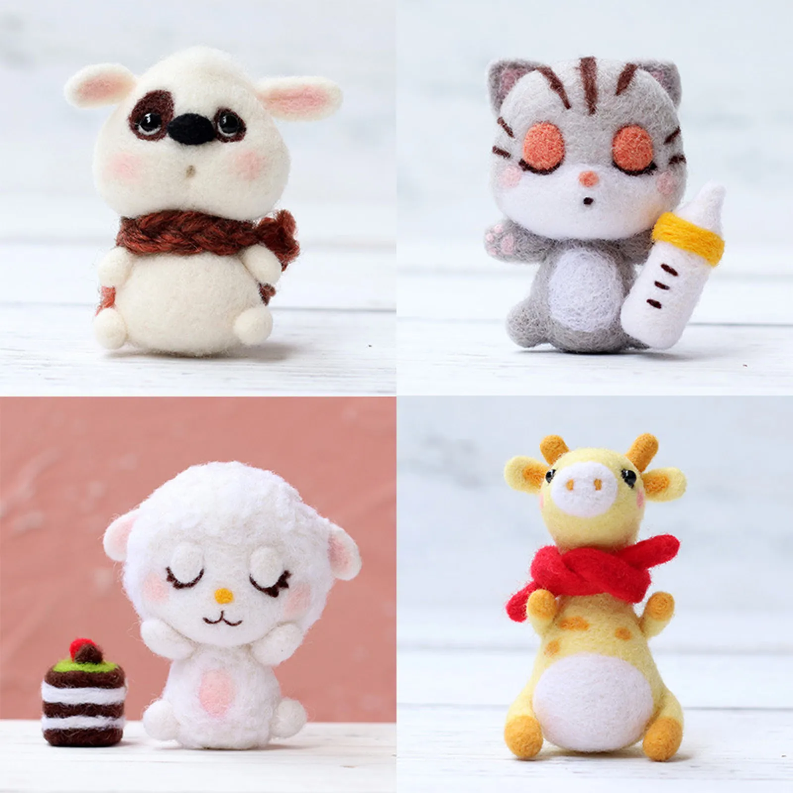 Cute Animal Pattern Handmade Diy Poke Wool Felts Material Production Package Plush Toys Cartoon Child Baby For Birthday Gift
Cute Animal Pattern Handmade Diy Poke Wool Felts Material Production Package Plush Toys Cartoon Child Baby For Birthday Gift