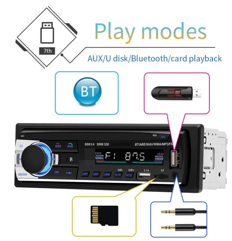 Car Radio Car audio FM Bluetooth-compatible Car MP3 Audio Player Phone Charging USB/SD Car Stereo Radio In Dash Aux Input
Car Radio Car audio FM Bluetooth-compatible Car MP3 Audio Player Phone Charging USB/SD Car Stereo Radio In Dash Aux Input