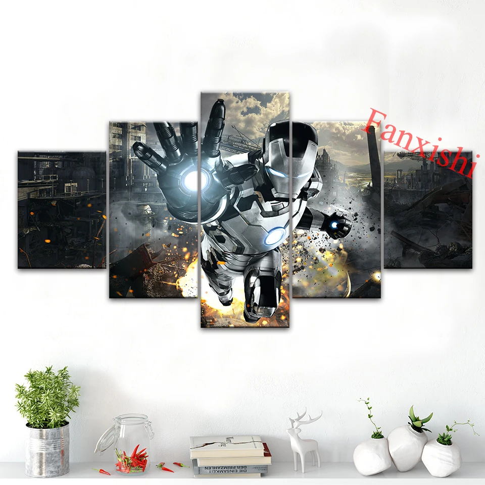 Wall Art Canvas Painting 5 Pieces Marvel Classic Movie Iron Man Posters And Prints Modular Picture Home Living Room Decor Frame
Wall Art Canvas Painting 5 Pieces Marvel Classic Movie Iron Man Posters And Prints Modular Picture Home Living Room Decor Frame