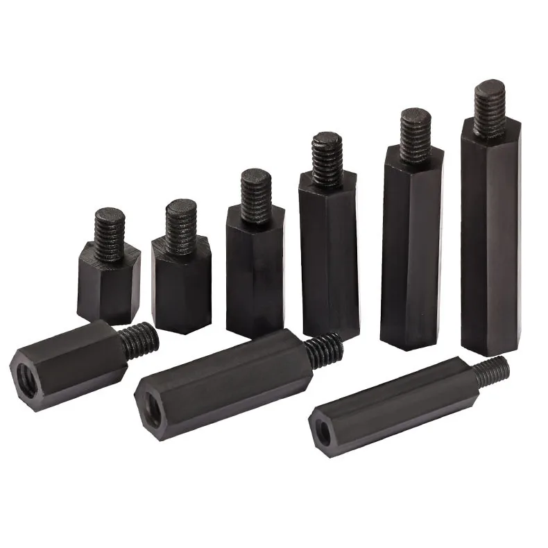 50 шт. M2/M2, 5/M3/M4 * L + 6-миллиметровый винт с черной резьбой пластиковый для материнской платы PCB фиксированный нейлон Стойка-распорка 
50 шт. M2/M2, 5/M3/M4 * L + 6-миллиметровый винт с черной резьбой пластиковый для материнской платы PCB фиксированный нейлон Стойка-распорка