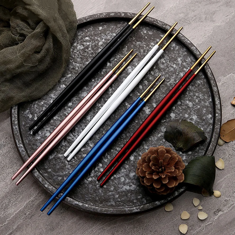 5Pairs of Chinese Japanese Style Chopsticks Sushi Noodles Food Stainless Steel Metal Chopsticks Reusable Chopsticks Non-Slip
5Pairs of Chinese Japanese Style Chopsticks Sushi Noodles Food Stainless Steel Metal Chopsticks Reusable Chopsticks Non-Slip