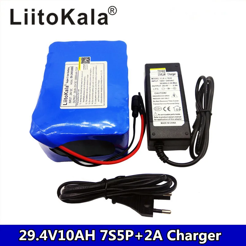 Liitokala 7s5p новая Виктория 24 V (29 4 V) 10Ah литиевая батарея электрический велосипед 18650/24