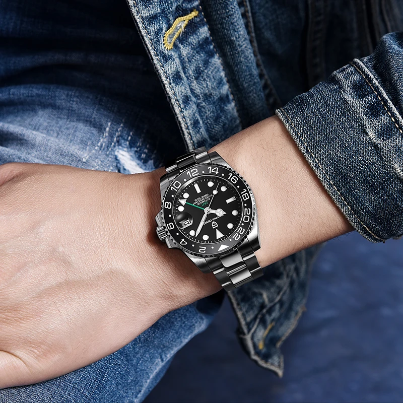 PAGANI DESIGN Brand Men's Automatic Mechanical Wristwatch GMT Luxury Sapphire Stainless Steel Waterproof Watches Reloj Hombre
PAGANI DESIGN Brand Men's Automatic Mechanical Wristwatch GMT Luxury Sapphire Stainless Steel Waterproof Watches Reloj Hombre