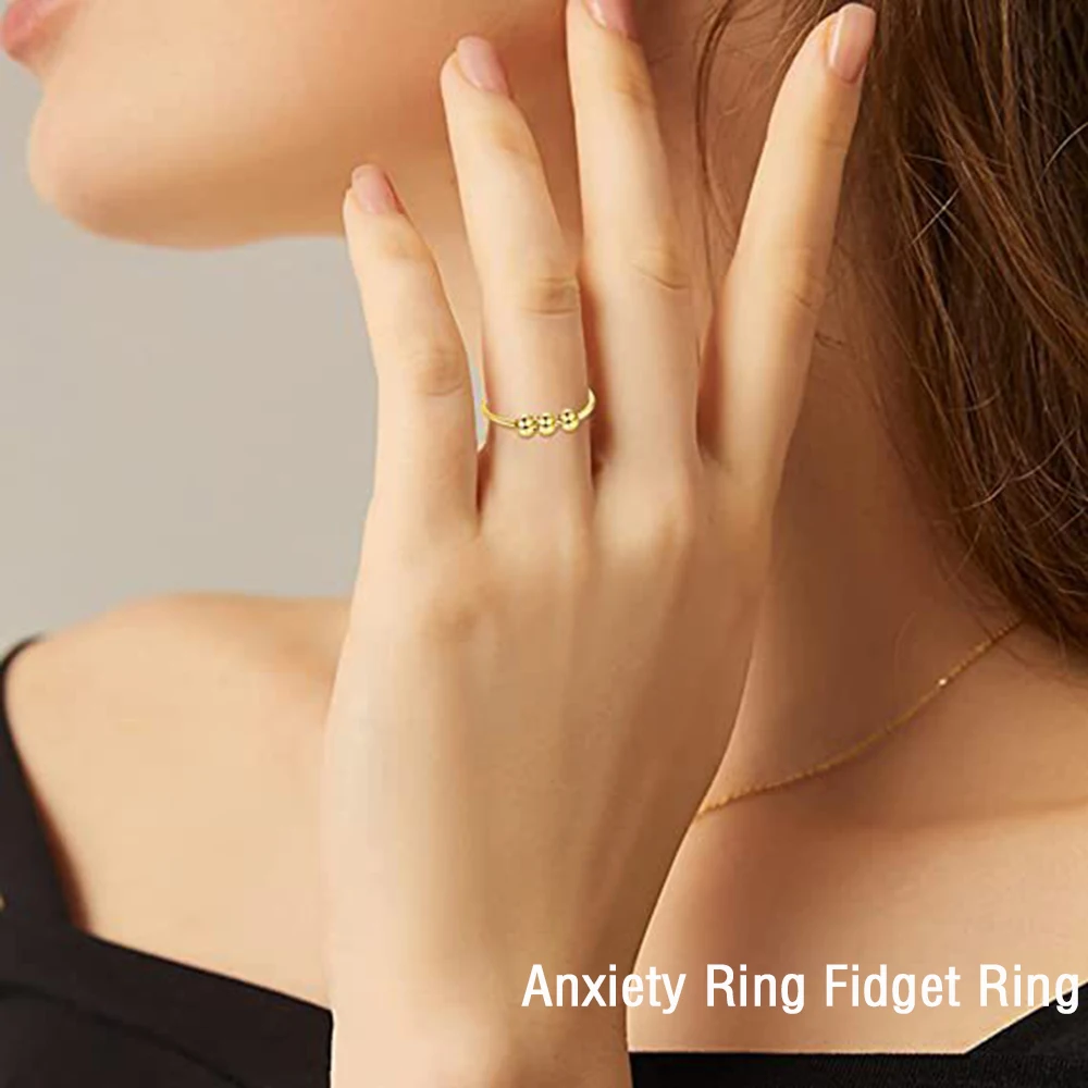 Fidget Beads Fidget Ring Spinner Single Coil Spiral Fidget Ring Beads Rotate Freely Anti Stress Anxiety Ring Toy For Girl Women
Fidget Beads Fidget Ring Spinner Single Coil Spiral Fidget Ring Beads Rotate Freely Anti Stress Anxiety Ring Toy For Girl Women