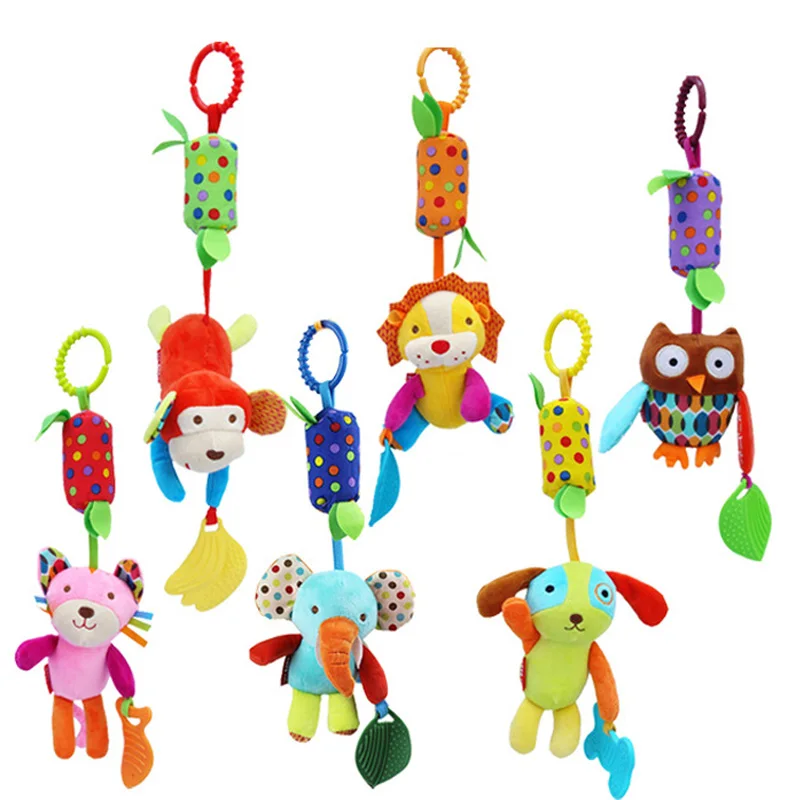 

35cm Baby windbell wind-bell Teether bed Car hanging Rattle Stuffed Plush Doll Toy Toys Bell Ring Infant Puppet Animal