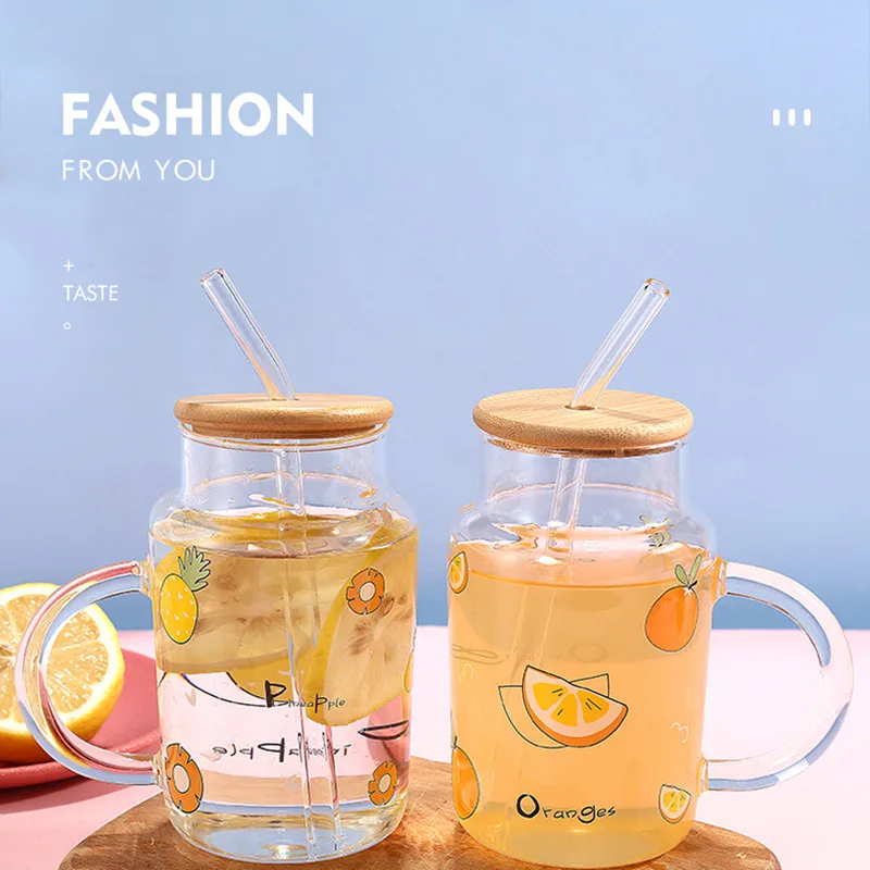 Cute Glass Cup Household Office Cartoon Transparent Cup Cow Fruit Pattern With Wooden Lid Graduated Straw Water Cup
Cute Glass Cup Household Office Cartoon Transparent Cup Cow Fruit Pattern With Wooden Lid Graduated Straw Water Cup