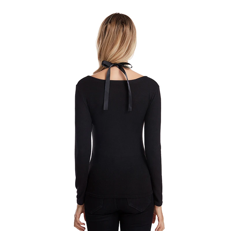 New Autumn Women Tops Ladies Sexy Hollow Out V-neck Tshirt Casual Long Sleeve T Shirt Fashion Patchwork Rivet T-shirts For Women
New Autumn Women Tops Ladies Sexy Hollow Out V-neck Tshirt Casual Long Sleeve T Shirt Fashion Patchwork Rivet T-shirts For Women