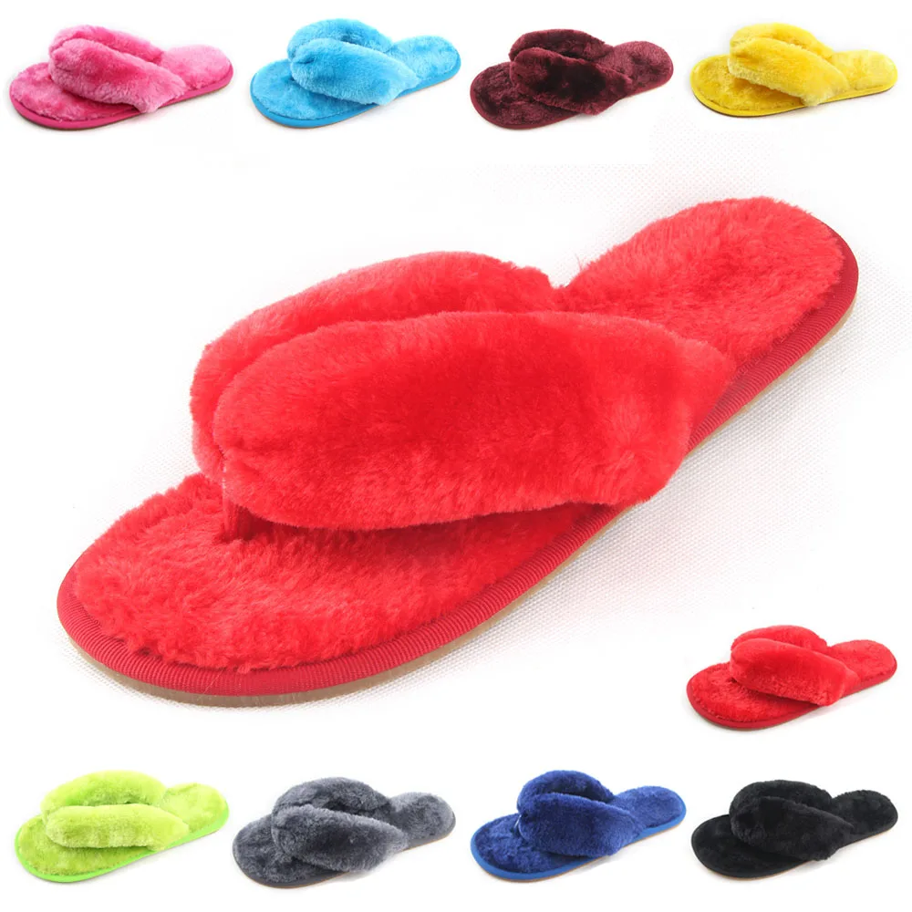 

2020 New Hot Sale Spring Autumn men Flip Flops Soft Home Cotton Plush Slippers Women Indoor\ Floor Flip Flops Flat Shoes AWM05