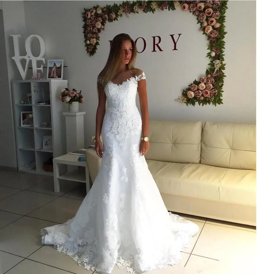 Gorgeous Lace Mermaid Wedding Dresses With Applique Off Shoulder Plus Size Wedding Dress Bridal Gowns Vestidos De Noiva
Gorgeous Lace Mermaid Wedding Dresses With Applique Off Shoulder Plus Size Wedding Dress Bridal Gowns Vestidos De Noiva