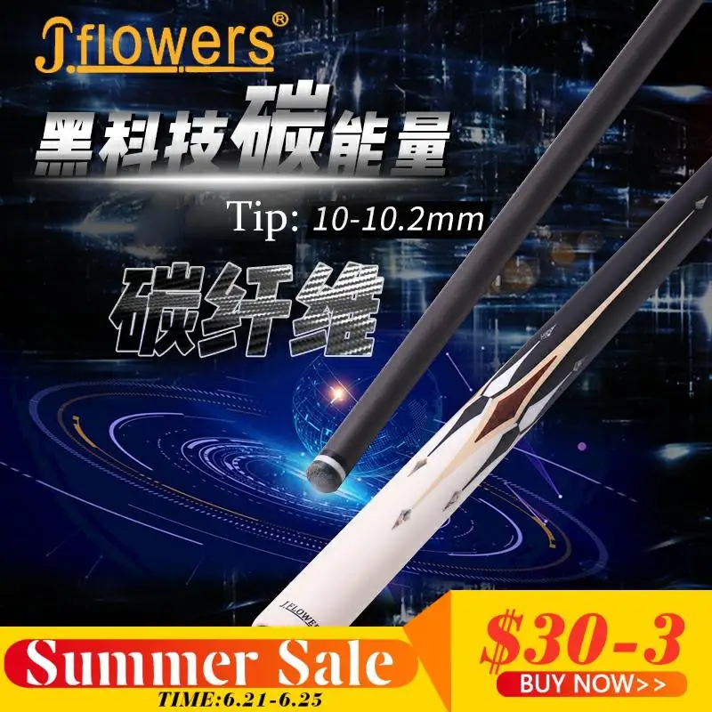 Genuine JFLOWERS JSK-301F Snooker Cue Billiard Cue 10-10.2mm Tip Black Carbon Fiber Technology Professional Billiard 2019
Genuine JFLOWERS JSK-301F Snooker Cue Billiard Cue 10-10.2mm Tip Black Carbon Fiber Technology Professional Billiard 2019
