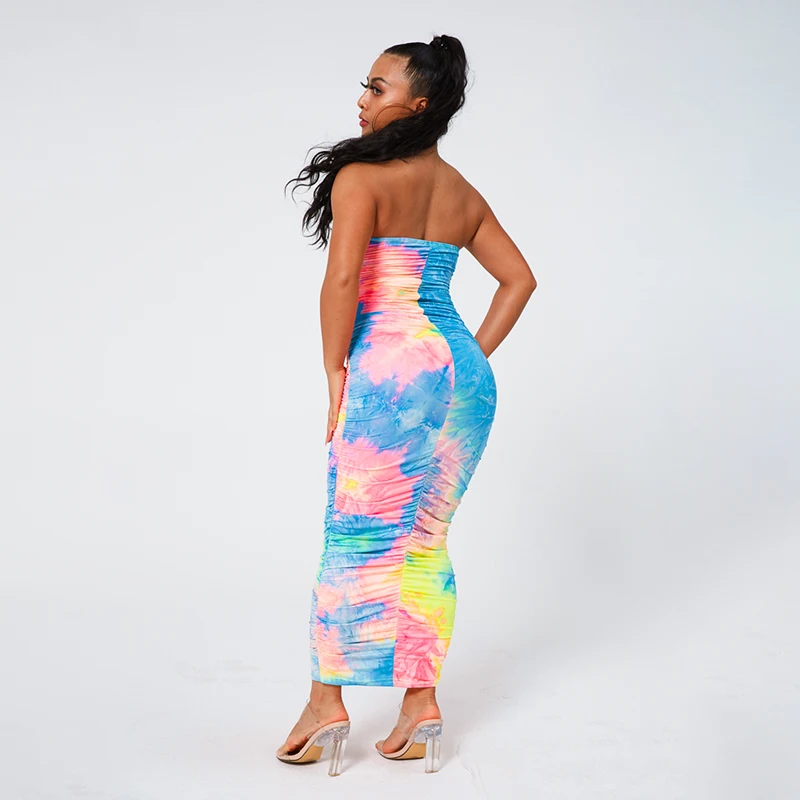 NORMOV Sexy Women Dress Strapless Tie Dye Slim Polyester Party Casual Ankle Length Dress Elastic Female Bodycon Long Dress
NORMOV Sexy Women Dress Strapless Tie Dye Slim Polyester Party Casual Ankle Length Dress Elastic Female Bodycon Long Dress