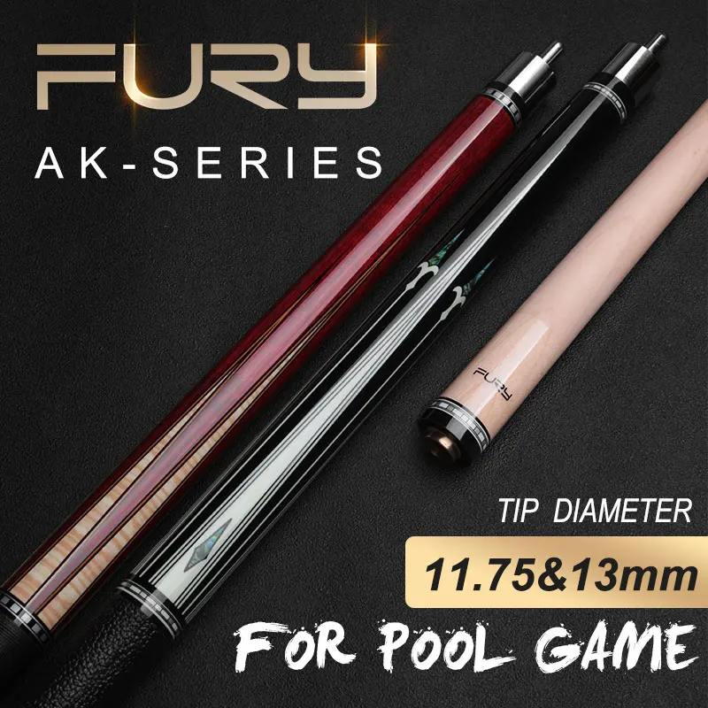 Кожаная обмотка Fury AK кий для пула бильярда Cue Stick Tiger Everest Tip Maple Shaft Unilock Joint Tec Decal Tacos