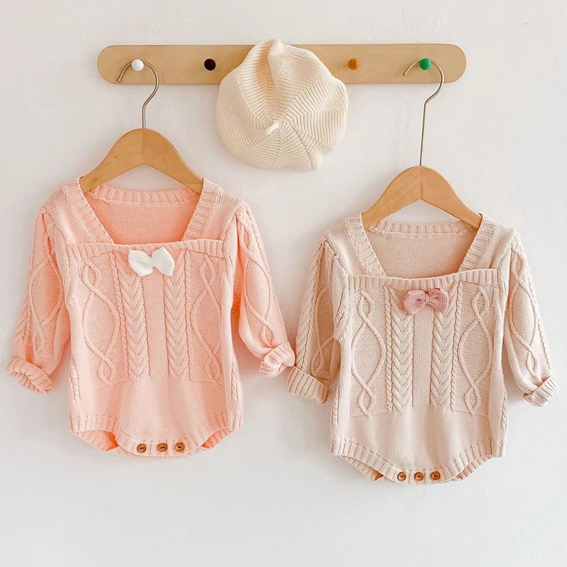 Spring Baby Clothes Girls Bowknot Romper Autumn Long Sleeve Baby Girl Knit Rompers Baby Jumpsuit Baby Clothes
Spring Baby Clothes Girls Bowknot Romper Autumn Long Sleeve Baby Girl Knit Rompers Baby Jumpsuit Baby Clothes