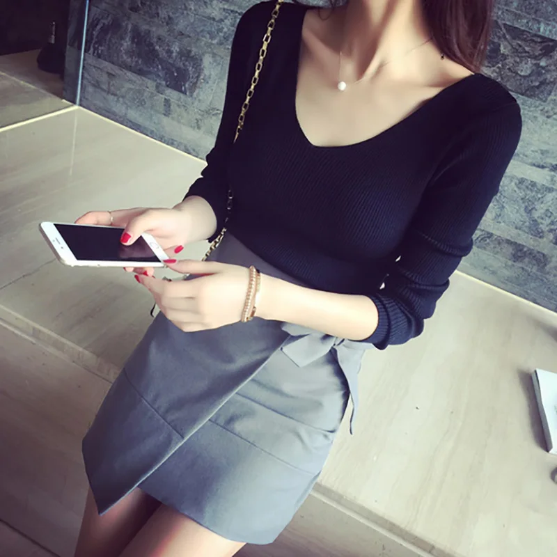 2021Autumn V Neck Sweater Knitted Fashion Womens Sweaters 2020 Winter Tops For Women Pullover Jumper Pull
2021Autumn V Neck Sweater Knitted Fashion Womens Sweaters 2020 Winter Tops For Women Pullover Jumper Pull