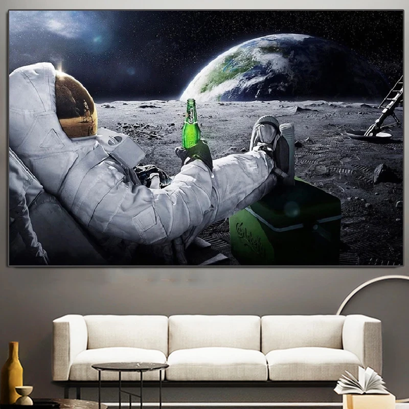 Art Canvas Painting Outer Space Earth Astronaut Drinking Beer Cardros HD Painting Posters and Prints Wall Decoration Painting
Art Canvas Painting Outer Space Earth Astronaut Drinking Beer Cardros HD Painting Posters and Prints Wall Decoration Painting