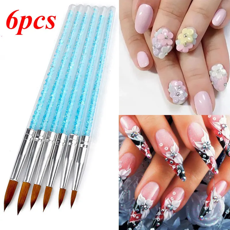 6 Pcs Blue Nylon Hair Nail Brush UV Gel Carving Pen Creating Long Lasting Sparkle Nail Art Professional Manicure Tool
6 Pcs Blue Nylon Hair Nail Brush UV Gel Carving Pen Creating Long Lasting Sparkle Nail Art Professional Manicure Tool