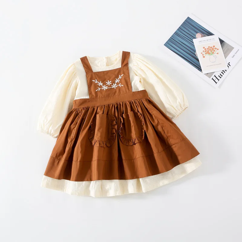 2020 Spring kids set long sleeve dress + overall dress 2pcs design sweet girls clothing
2020 Spring kids set long sleeve dress + overall dress 2pcs design sweet girls clothing