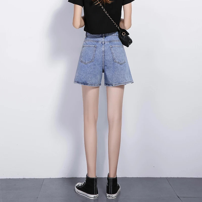 2021 High Waist Women's Fashion Denim Shorts Trousers For Female Mom Pants 
2021 High Waist Women's Fashion Denim Shorts Trousers For Female Mom Pants