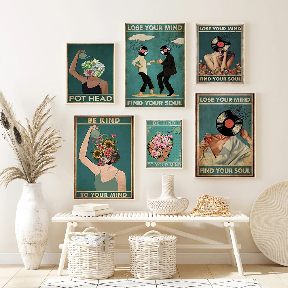 Mental Be Kind Lose Your Mind Find Your Soul Poster and Print Disk Woman Decoration Vintage Posters Wall Art Home Painting Decor
Mental Be Kind Lose Your Mind Find Your Soul Poster and Print Disk Woman Decoration Vintage Posters Wall Art Home Painting Decor