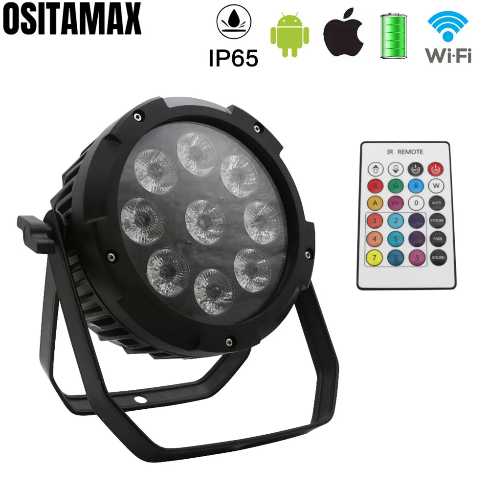 Светодиодный светильник для сцены диско 9X18W открытый IP65 Par Светильник 6в1