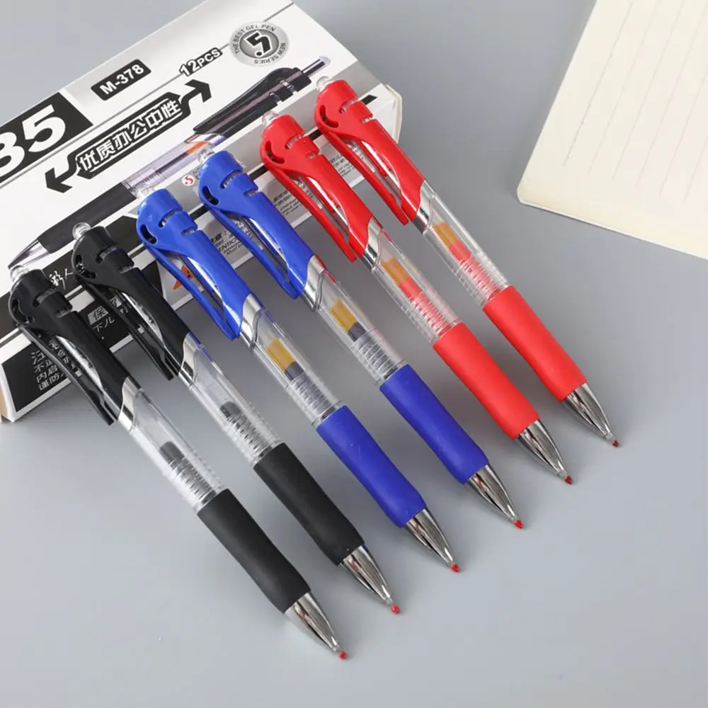 12pcs High Capacity Replaceable Refills Retractable Press Signature Pen Black/red/blue Ink Stationery Gel Pens
12pcs High Capacity Replaceable Refills Retractable Press Signature Pen Black/red/blue Ink Stationery Gel Pens