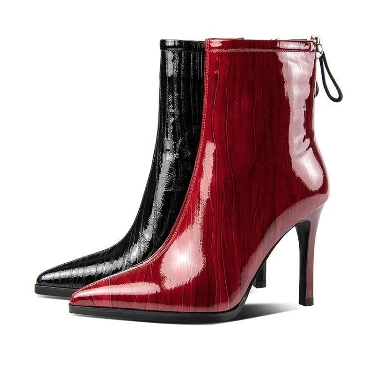 MLJUESE 2021 women Ankle boots Cow leather Winter short plush Pointed Toe Zipper High heels female boots size 39
MLJUESE 2021 women Ankle boots Cow leather Winter short plush Pointed Toe Zipper High heels female boots size 39