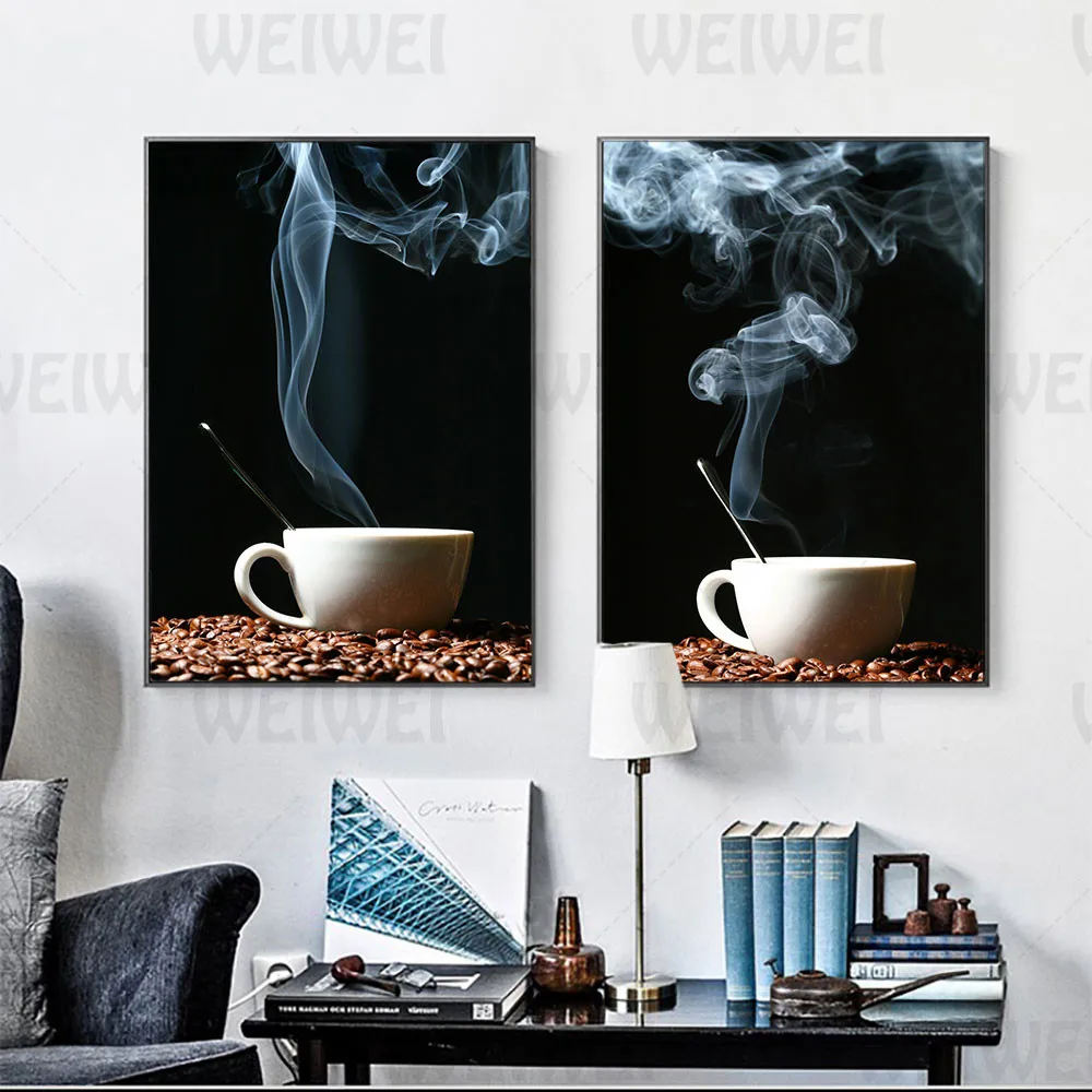 Steaming Coffee Home Decoration Painting Coffee Beans Living Room Wall Canvas Poster Coffee Shop Breakfast Shop Restaurant Print 
Steaming Coffee Home Decoration Painting Coffee Beans Living Room Wall Canvas Poster Coffee Shop Breakfast Shop Restaurant Print